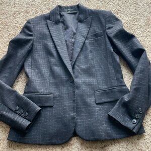Theory charcoal grey and silver blazer size 4